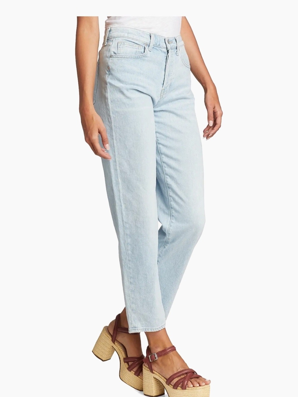 Veronica Beard Blake High-Rise Stretch Straight-Leg Cropped Jeans - Picture 2 of 10